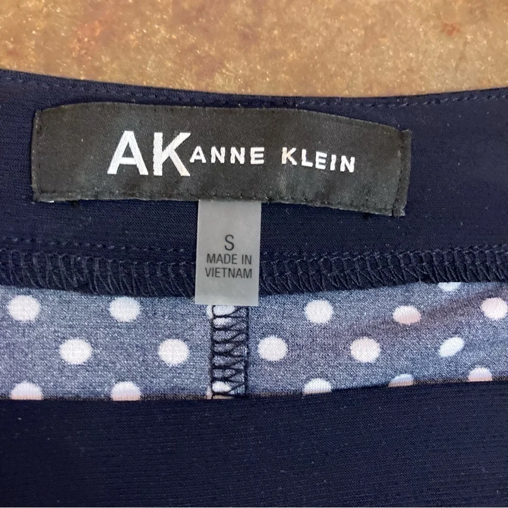Ladies Anne Klein Navy Polka Dot Dress